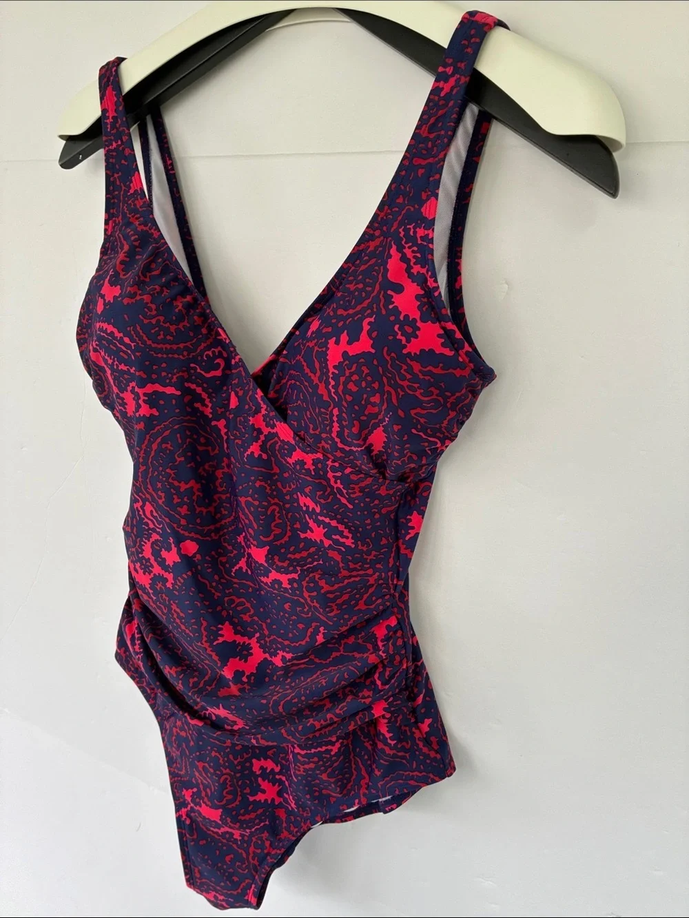 Boden Paisley One-Piece Swimsuit with V-Neck 8R